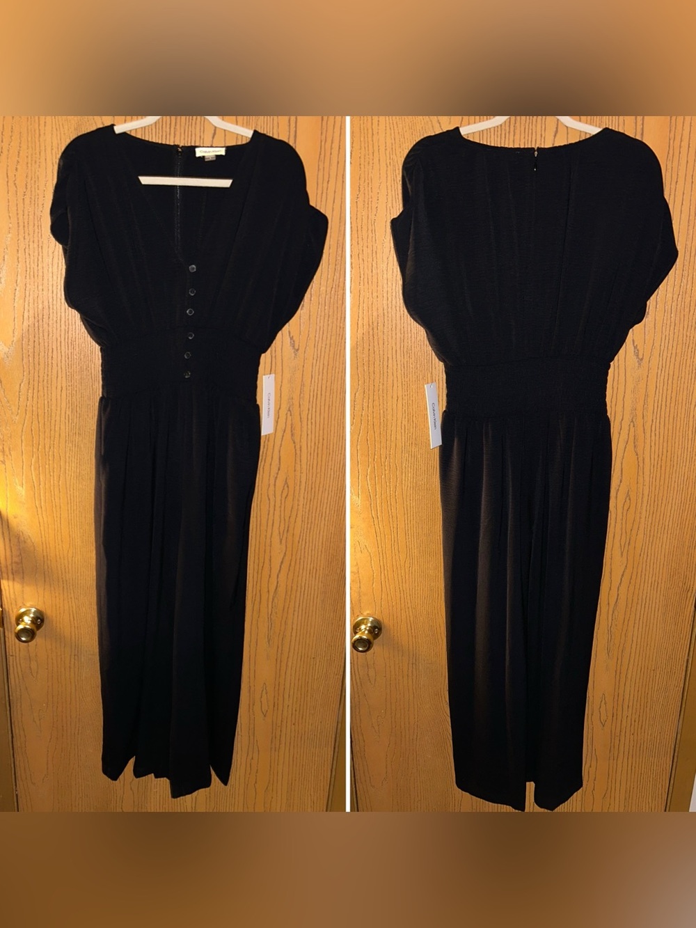 Calvin Klein Black Button-Front jumpsuit